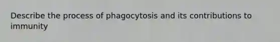 Describe the process of phagocytosis and its contributions to immunity