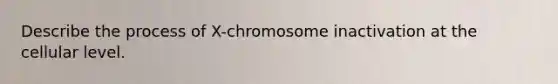 Describe the process of X-chromosome inactivation at the cellular level.