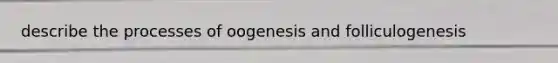 describe the processes of oogenesis and folliculogenesis