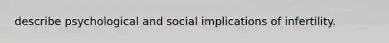 describe psychological and social implications of infertility.