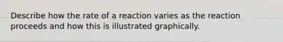 Describe how the rate of a reaction varies as the reaction proceeds and how this is illustrated graphically.