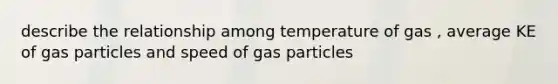 describe the relationship among temperature of gas , average KE of gas particles and speed of gas particles