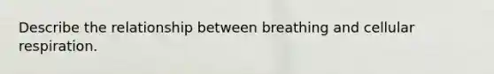 Describe the relationship between breathing and cellular respiration.