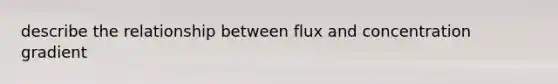 describe the relationship between flux and concentration gradient