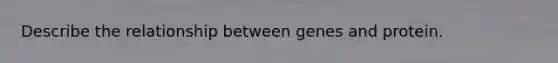 Describe the relationship between genes and protein.