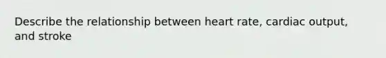 Describe the relationship between heart rate, cardiac output, and stroke