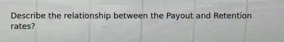 Describe the relationship between the Payout and Retention rates?