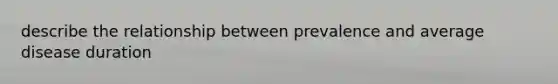 describe the relationship between prevalence and average disease duration