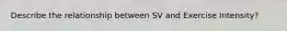 Describe the relationship between SV and Exercise Intensity?