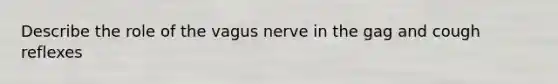 Describe the role of the vagus nerve in the gag and cough reflexes