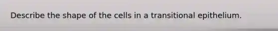Describe the shape of the cells in a transitional epithelium.