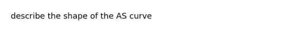 describe the shape of the AS curve