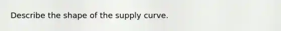 Describe the shape of the supply curve.