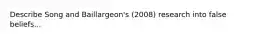 Describe Song and Baillargeon's (2008) research into false beliefs...