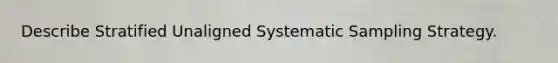 Describe Stratified Unaligned Systematic Sampling Strategy.