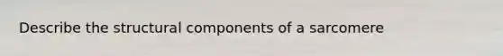 Describe the structural components of a sarcomere