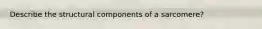 Describe the structural components of a sarcomere?