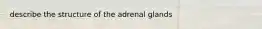 describe the structure of the adrenal glands