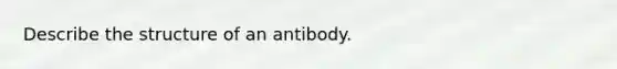 Describe the structure of an antibody.