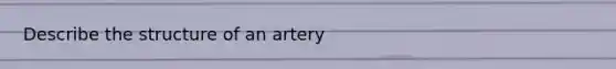 Describe the structure of an artery