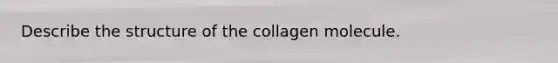 Describe the structure of the collagen molecule.