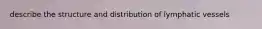 describe the structure and distribution of lymphatic vessels