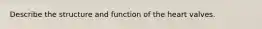 Describe the structure and function of the heart valves.