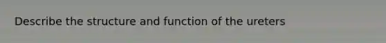 Describe the structure and function of the ureters