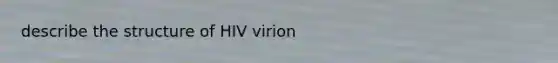 describe the structure of HIV virion