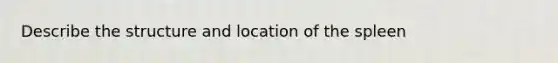 Describe the structure and location of the spleen