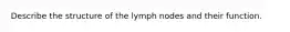 Describe the structure of the lymph nodes and their function.