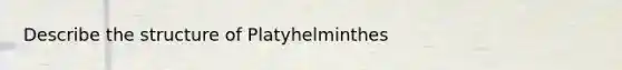 Describe the structure of Platyhelminthes