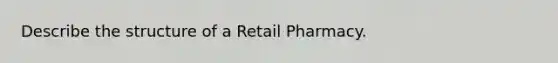 Describe the structure of a Retail Pharmacy.