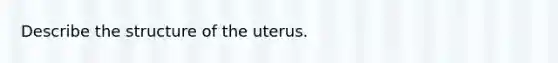 Describe the structure of the uterus.