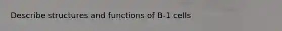 Describe structures and functions of B-1 cells