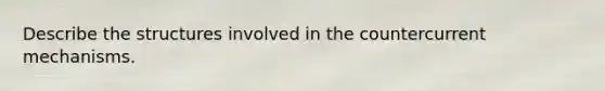 Describe the structures involved in the countercurrent mechanisms.