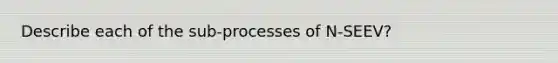 Describe each of the sub-processes of N-SEEV?