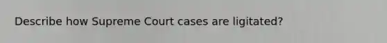 Describe how Supreme Court cases are ligitated?