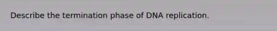 Describe the termination phase of <a href='https://www.questionai.com/knowledge/kofV2VQU2J-dna-replication' class='anchor-knowledge'>dna replication</a>.