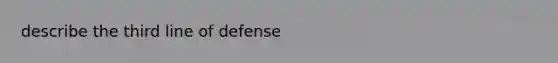 describe the third line of defense