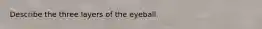 Describe the three layers of the eyeball.