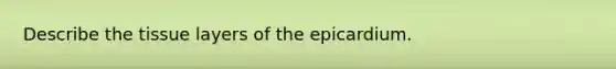 Describe the tissue layers of the epicardium.