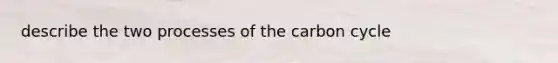 describe the two processes of the carbon cycle