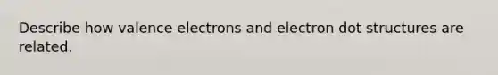 Describe how valence electrons and electron dot structures are related.