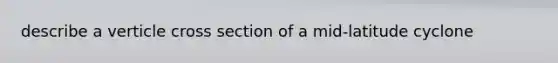 describe a verticle cross section of a mid-latitude cyclone