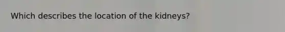 Which describes the location of the kidneys?