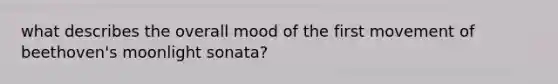 what describes the overall mood of the first movement of beethoven's moonlight sonata?