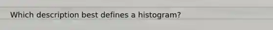 Which description best defines a histogram?