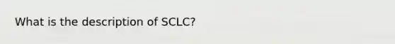 What is the description of SCLC?