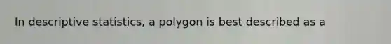 In descriptive statistics, a polygon is best described as a